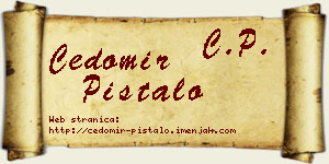 Čedomir Pištalo vizit kartica